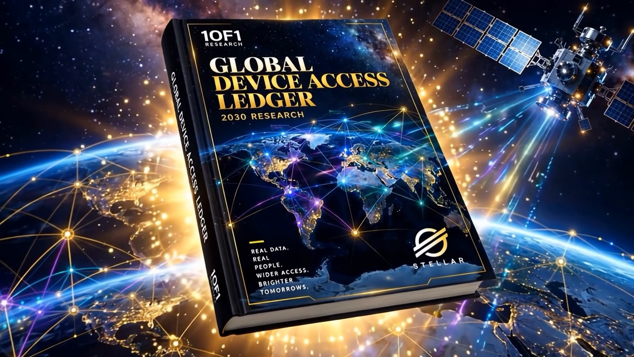 Golden research book, illuminated planetary network and satellite, no people